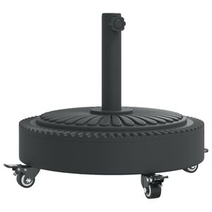 vidaXL Parasol Base with Wheels for &Oslash;38 / 48 mm Poles 27 kg Round