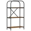 vidaXL Bookshelf 3-Tier 60 x 30 x 109 cm Engineered wood Smoked Oak