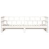 vidaXL Daybed with Trundle without Mattress White 90x190 cm Single Solid Wood