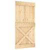 vidaXL Door NARVIK 100 x 210 cm Solid Pine Wood (Untreated) Natural