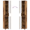 vidaXL Bathroom Cabinet Old Wood 30.5 x 30 x 195 cm Engineered Wood