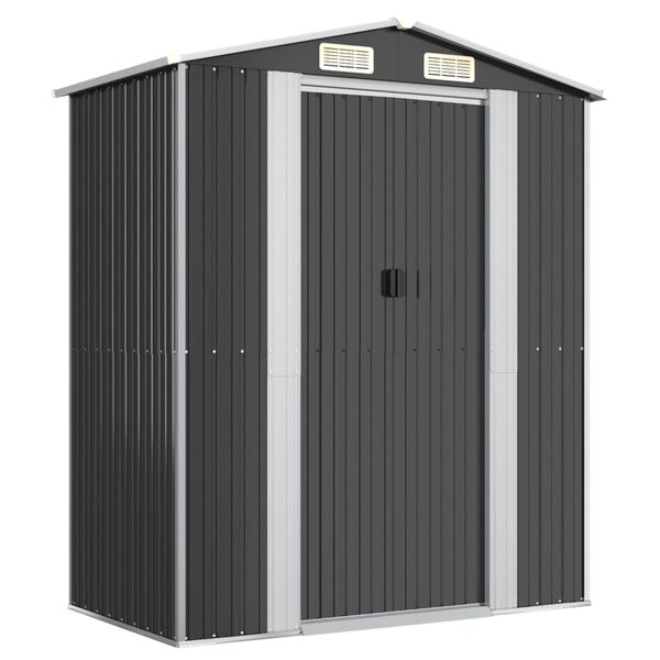 vidaXL Garden Shed Anthracite 192x108x223 cm Galvanised Steel
