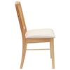 vidaXL Dining Chairs 2 pcs Natural 50 x 52.5 x 91 cm Solid Rubber Wood
