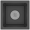 vidaXL Handmade Kitchen Sink Black Stainless Steel