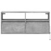 vidaXL TV Wall Cabinet with LED Lights Concrete Grey 100x31x45 cm