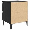 vidaXL Bedside Cabinet Black oak 40 x 35 x 50 cm Engineered wood