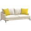 vidaXL Sofa Pillows 2 pcs Light Yellow 50 x 50 cm Fabric