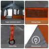 vidaXL Tents with Roof Grey and orange 620 x 322 x 240 cm Polyester