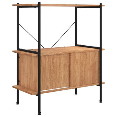 vidaXL 3-Tier Shelving Unit with Cabinet 80x40x92 cm Steel and Engineered Wood