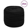 vidaXL Work Rope Black 10 mm 25 m Polyester