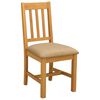 vidaXL Dining Chair VENLO 2 pcs Solid Oak Wood Beige 45 x 53 x 92 cm