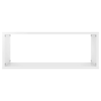 vidaXL Wall Cube Shelf 4 pcs High Gloss White 60x15x23 cm Engineered Wood
