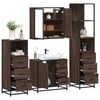 vidaXL 4&nbsp;Piece Bathroom Furniture Set&nbsp;Brown Oak Engineered Wood