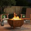 vidaXL Fire Pit 50x50x37 cm Corten Steel