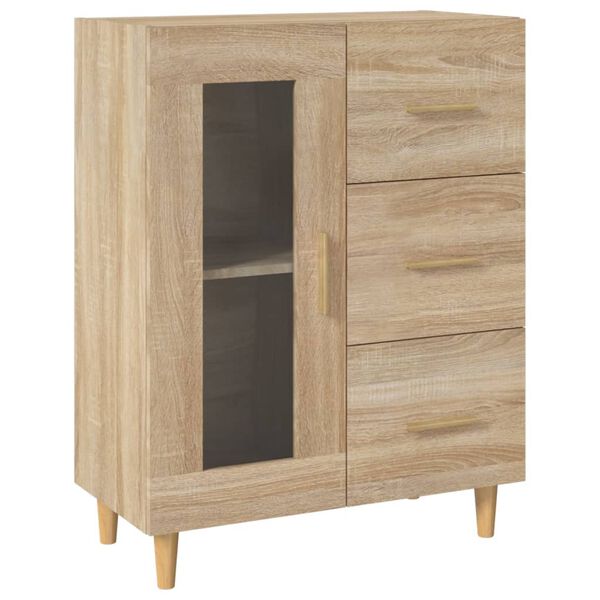 vidaXL Sideboard Sonoma Oak 69,5x34x90 cm Engineered Wood