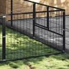 vidaXL Dog Kennel Black 30 m&sup2; Steel