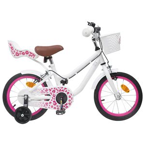 vidaXL Kids Bike 12 Inches for 2-4 Years Old White