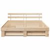 vidaXL Bed Frame with Headboard Brown 180 x 200 cm Solid Pine Wood