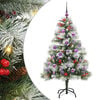 vidaXL Artificial Christmas Tree Green and white 150 cm