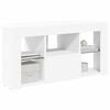 vidaXL Corner LED TV Cabinet White 100 x 40 x 50 cm Engineered Wood