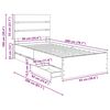 vidaXL Bed Frame with Drawer Sonoma Oak 90 x 190 cm Engineer Wood