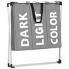vidaXL 3-Section Laundry Sorter Grey