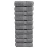 vidaXL Premium Wash Towels "SOLUND" 10 pcs Grey 30x30 cm 600 gsm