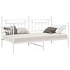 vidaXL Daybed Frame with Headboard White 100 x 190 cm Steel