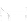 vidaXL Fence Post 7 pcs Silver Steel