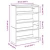 vidaXL Shoe Rack Sonoma Oak 60x25x81 cm Engineered Wood