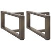 vidaXL Coffee Table Legs T-Shaped&nbsp;2 pcs Black 60x25x(30-31) cm Steel