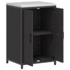 vidaXL Kitchen Storage with Shelf Black 60 x 50 x 92 cm Steel