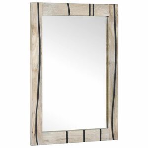 vidaXL Bathroom Mirror with Mirror Brown 70 x 50 x 2.5 cm