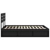 vidaXL Bed Frame with Headboard Black 140 x 200 cm Solid Pine Wood