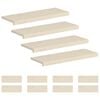 vidaXL Stair Tread 12 pcs 70 x 25 x 2 cm White Solid Oak Wood