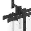 vidaXL Sliding Door Hardware Kit 213,5 cm Steel Black