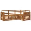 vidaXL Outdoor Sofa Set 4 pcs Natural Polyester