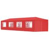vidaXL Party Tent 1200 x 300 x 255 cm Red PE and Steel