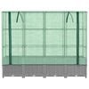 vidaXL Raised Bed with Greenhouse Cover Rattan Look 160x40x138 cm