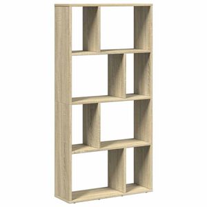 vidaXL Bookcase Sonoma Oak 60x20x120,5 cm Engineered Wood