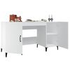 vidaXL Desk White 140x50x75 cm Engineered Wood