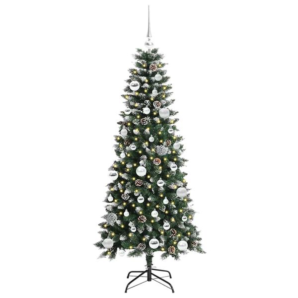 vidaXL Artificial Christmas Tree with 150 LEDs with Stand Green 150 cm