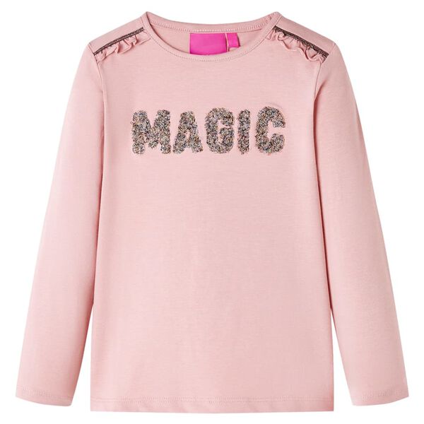 Kids' T-shirt with Long Sleeves Light Pink 116