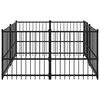 vidaXL Outdoor Dog Kennel Steel 3.75 m&sup2;