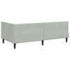 vidaXL Corner Bed Frame Light Grey 90 cm x 190 cm Velvet