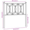 vidaXL Metal Replace Headboard White 80 cm