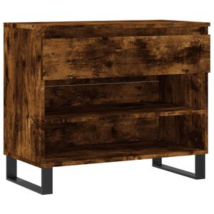 vidaXL Shoe Cabinet Smoked Oak 70x36x60 cm Engineered Wood