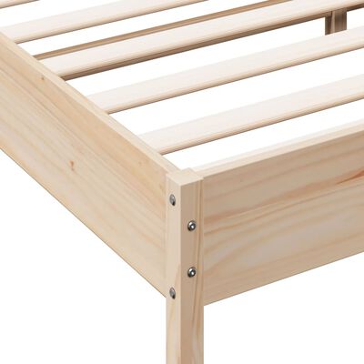 vidaXL Bed Frame with Headboard 120x190 cm Small Double Solid Wood Pine