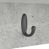 vidaXL Wall-Mounted Coat Rack with Shelf Concrete grey 50 x 16 x 26 cm
