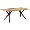 vidaXL Dining Table 180x90x76 cm Rough Mango Wood